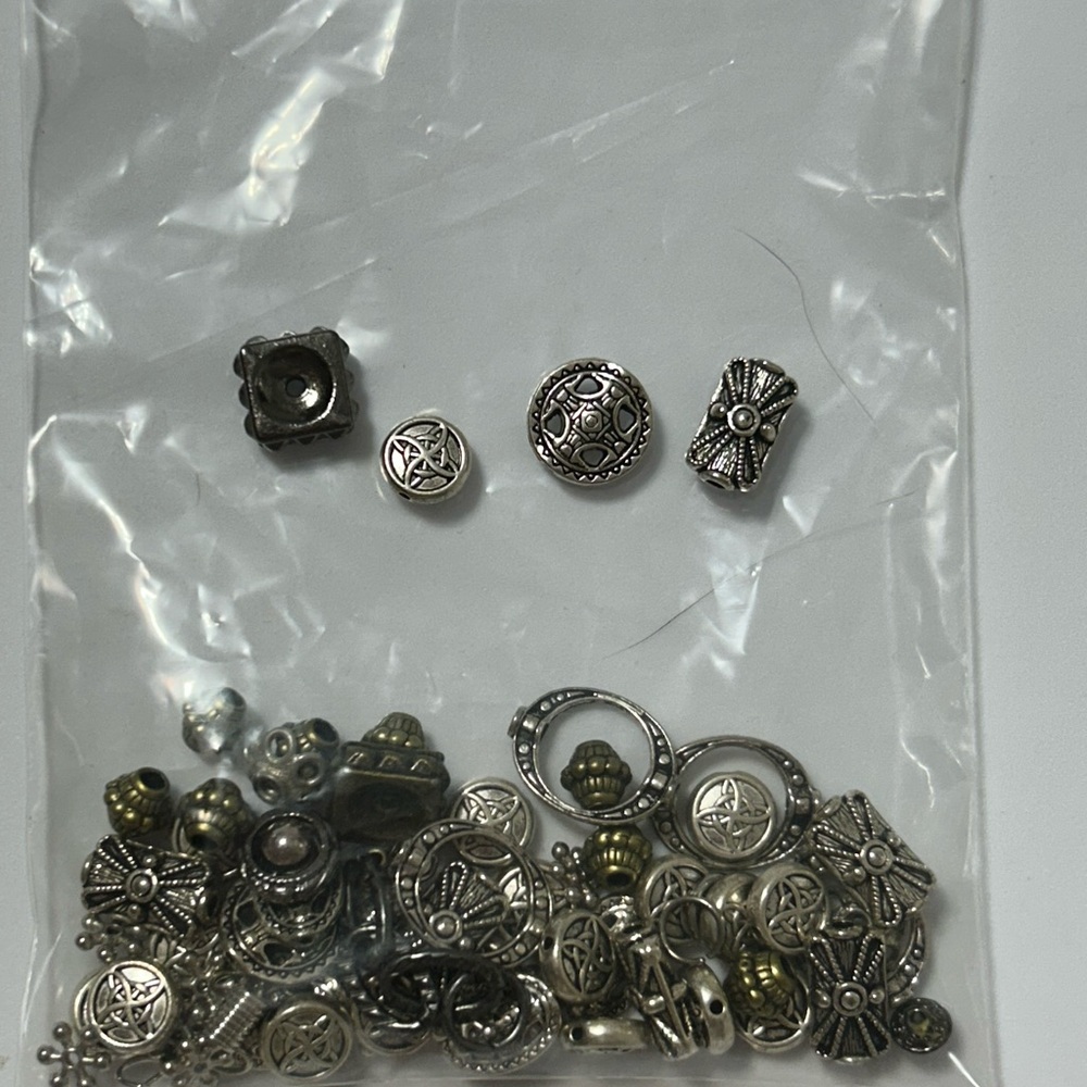 Jewelry Finding Assortment Lot Silver Colour